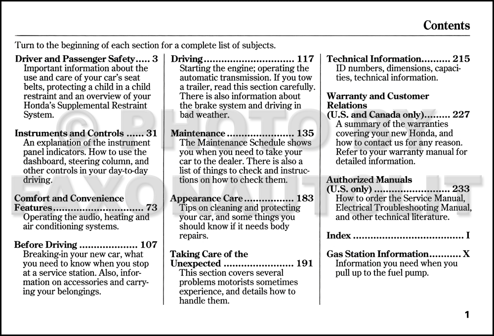 1996 Honda odyssey repair manual #4