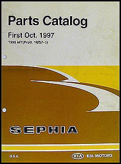1998 Kia Sephia Parts Book Original 