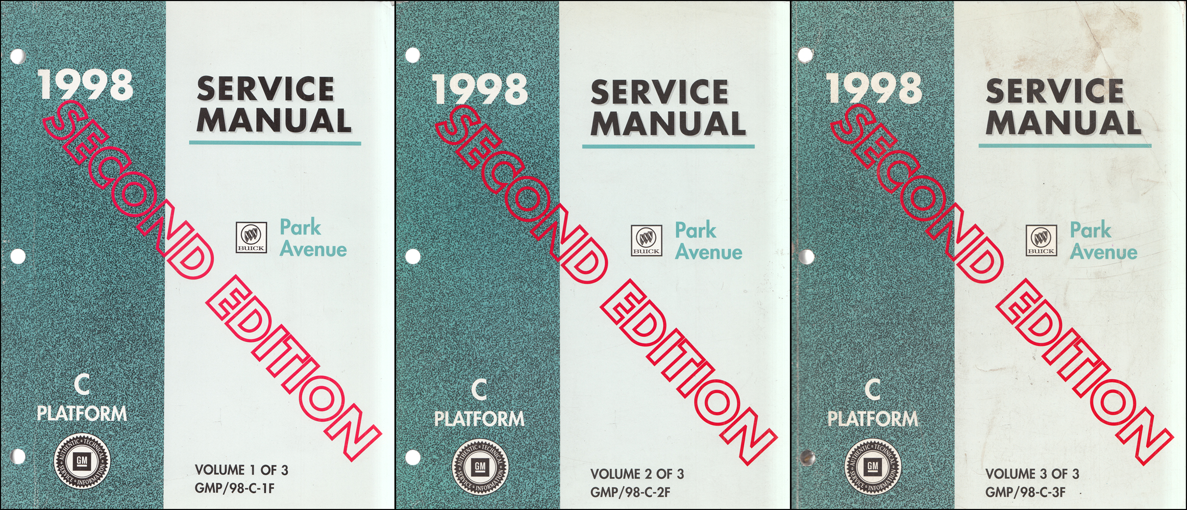 1998 Buick Park Avenue Repair Shop Manual Original 3 Volume Set