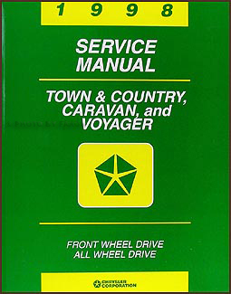 1998 Caravan, Town & Country, & Voyager Van Repair Manual Original 