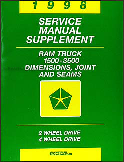 1998 Dodge Ram Truck Body Collision Repair Manual Original 