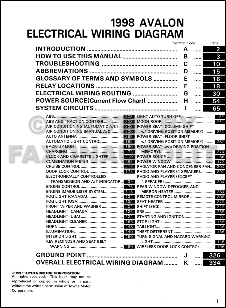 1998 toyota avalon service manual #6 1998 toyota avalon service manual #6