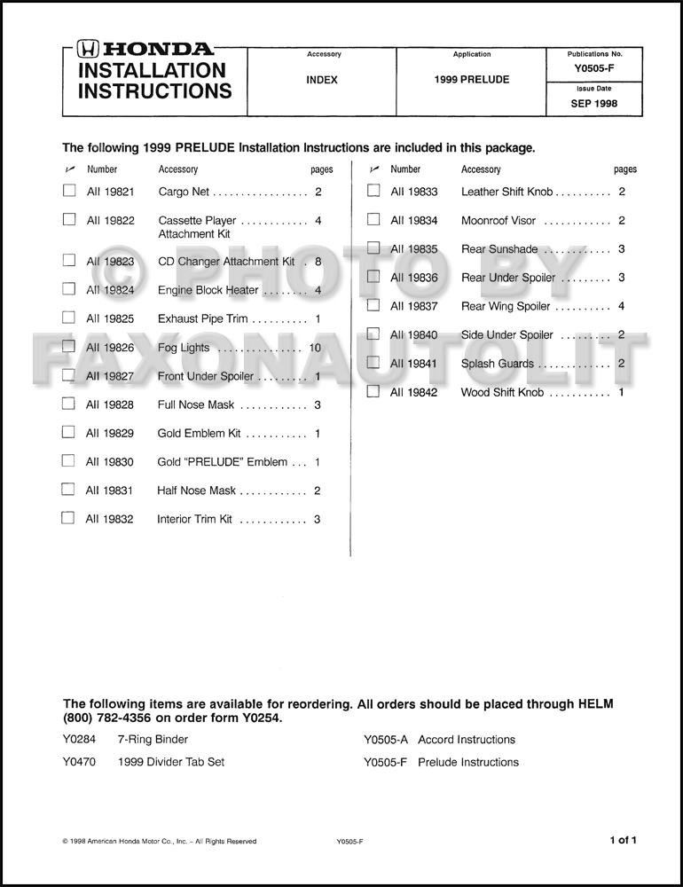 Honda accessory installation instructions #2