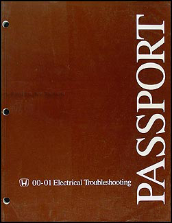 2000-2001 Honda Passport Electrical Troubleshooting Manual Original 
