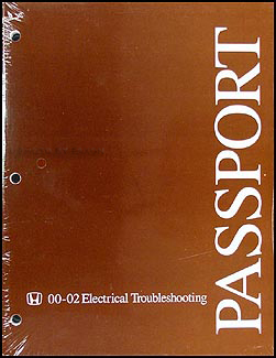 2000-2002 Honda Passport Electrical Troubleshooting Manual Original 