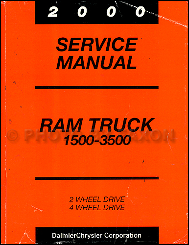2000 dodge ram van shop manual