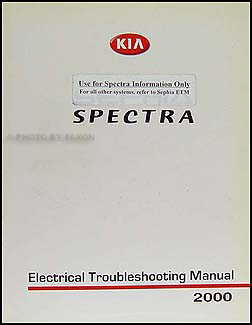 2000 Kia Spectra Electrical Troubleshooting Manual Original 