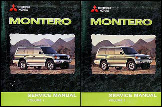 2000 Mitsubishi Montero Repair Manual Set Original
