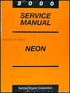 2000 Neon Shop Manual Original 