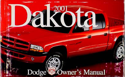 2001 Dodge Dakota Pickup Truck Original Owner's Manual 01