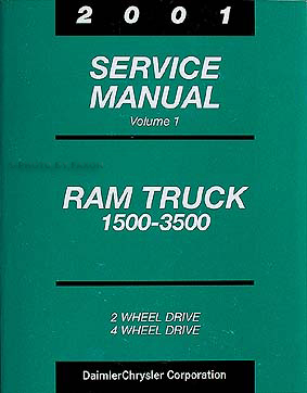 2001 Dodge Ram Truck Repair Shop Manual Original Gas/Diesel Pickup