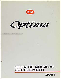 2001 Kia Optima Fuel System Repair Manual Supplement Original