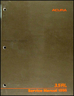 2002 Acura 3.5 RL Shop Manual Original Supplement 