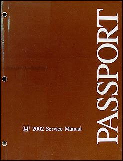 2002 Honda Passport Repair Manual Original 