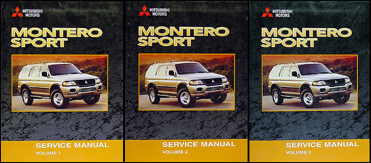 2002 Mitsubishi Montero Sport  Repair Manual Original Set