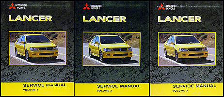 2002 Mitsubishi Lancer Repair Shop Manual Original 3 Vol. set