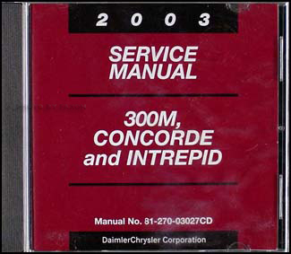 2003 Concorde, Intrepid, & 300M CD-ROM Shop Manual