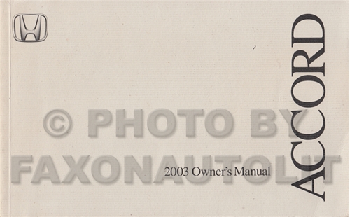 2006 Honda accord v6 owners manual