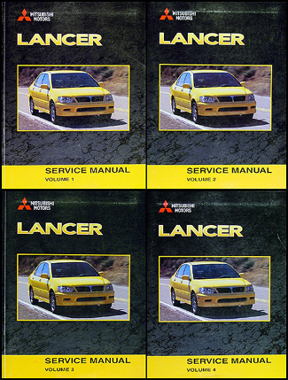 2003 Mitsubishi Lancer Repair Manual Original 4 Vol. set