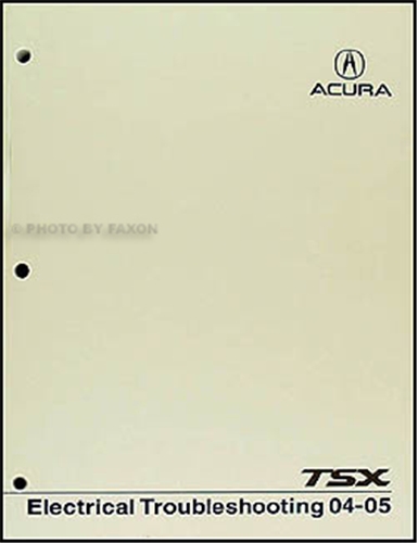 2004 Acura  on 2004 2005 Acura Tsx Electrical Troubleshooting Manual Original