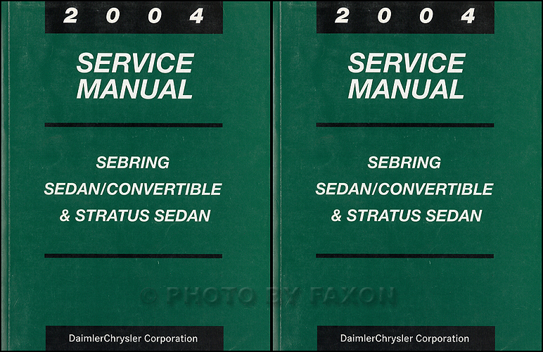 2004 Stratus and Sebring Sedan and Convertible Repair Shop Manual Set Original