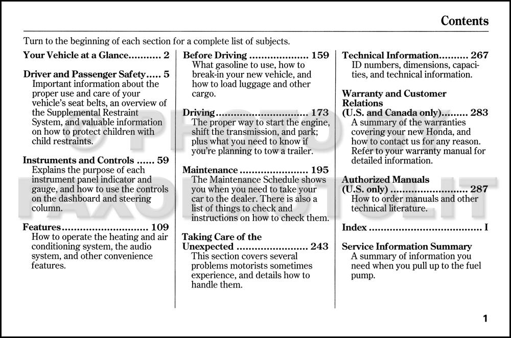 2004 Honda accord user manual pdf