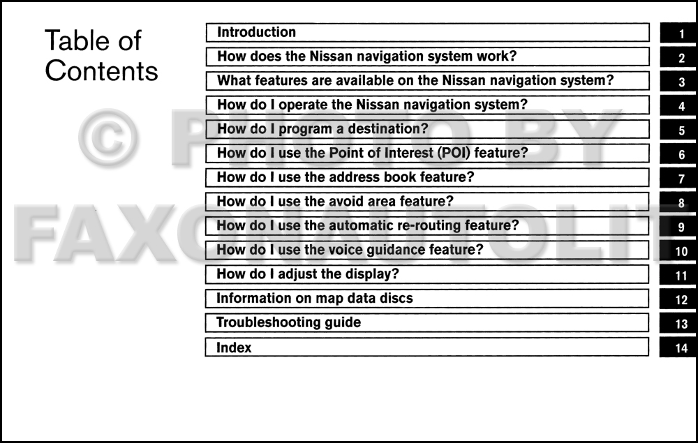 2004 Nissan maxima user guide
