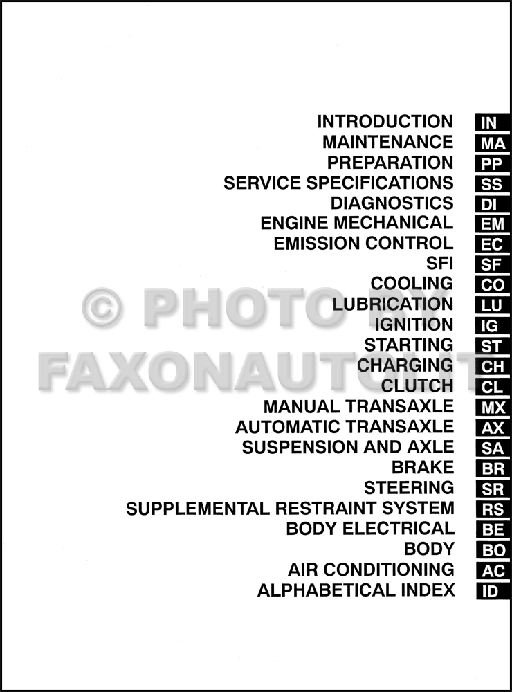 2004 toyota echo shop manual #4