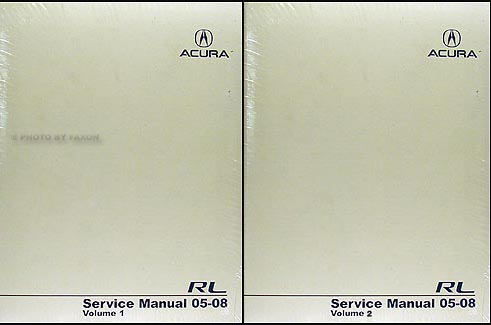 2005-2008 Acura RL Shop Manual Original 2 Volume Set