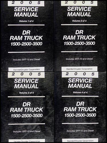 2005 Dodge Ram Truck Repair Shop Manual 4 Vol. Set Original 1500 2500 3500