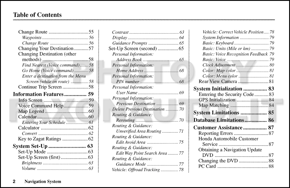 2007 Honda navigation system manual #7