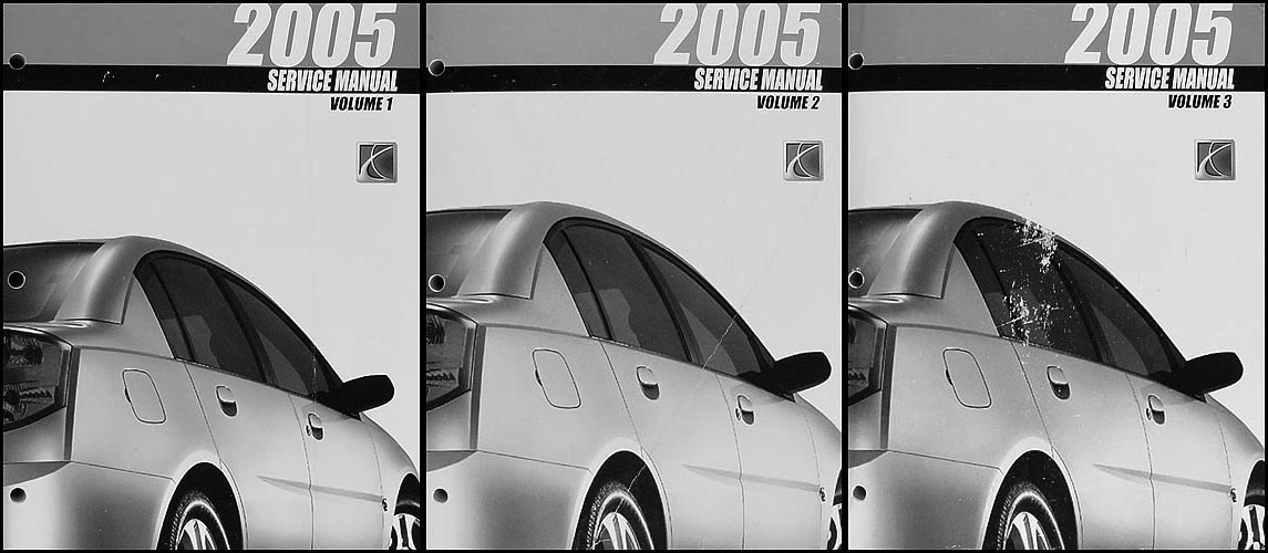 2005 Saturn ION Repair Manual 3 Volume Set Original 