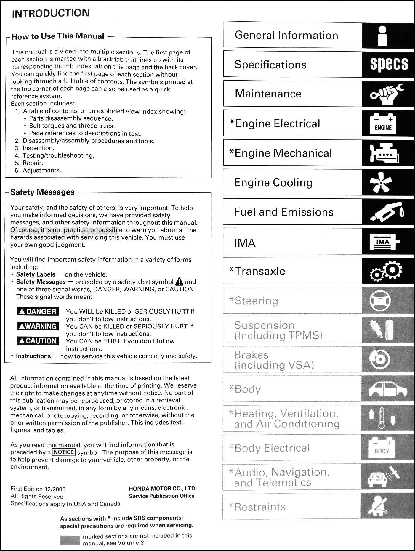 2006 Honda civic hybrid maintenance manual #3
