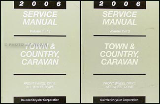 2006 Caravan/Town & Country Shop Manual Original 2 Volume Set