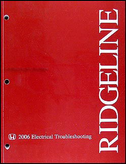 2006 Honda Ridgeline Electrical Troubleshooting Manual Original 