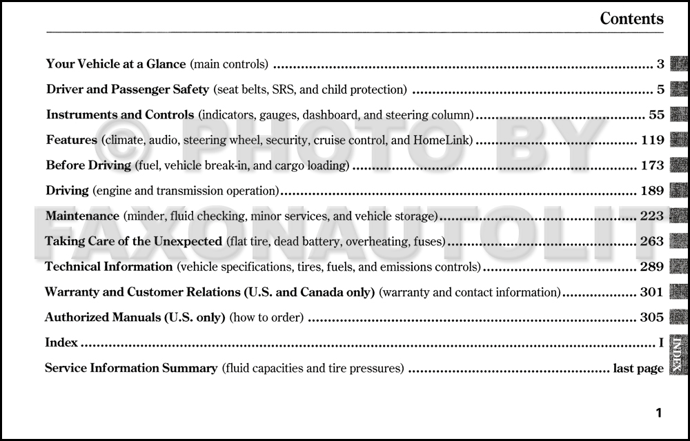 Honda ridgeline owners manual #3