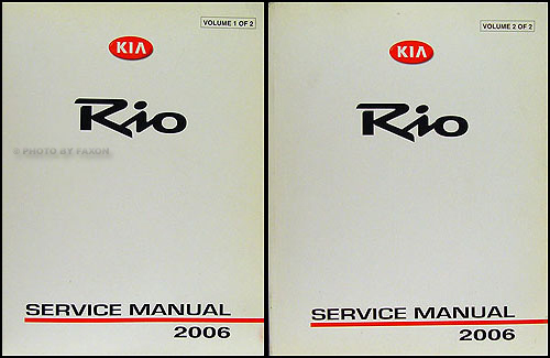 2006 Kia Rio Repair Manual Original 2 Vol. Set
