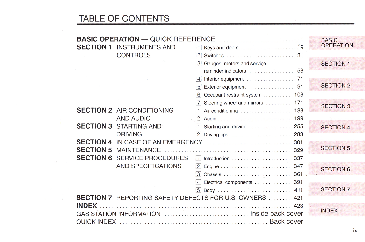2006 Lexus ES 330 Owners Manual Original