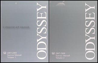 2007-2008 Honda Odyssey Repair Manual Original  2 Vol. Set