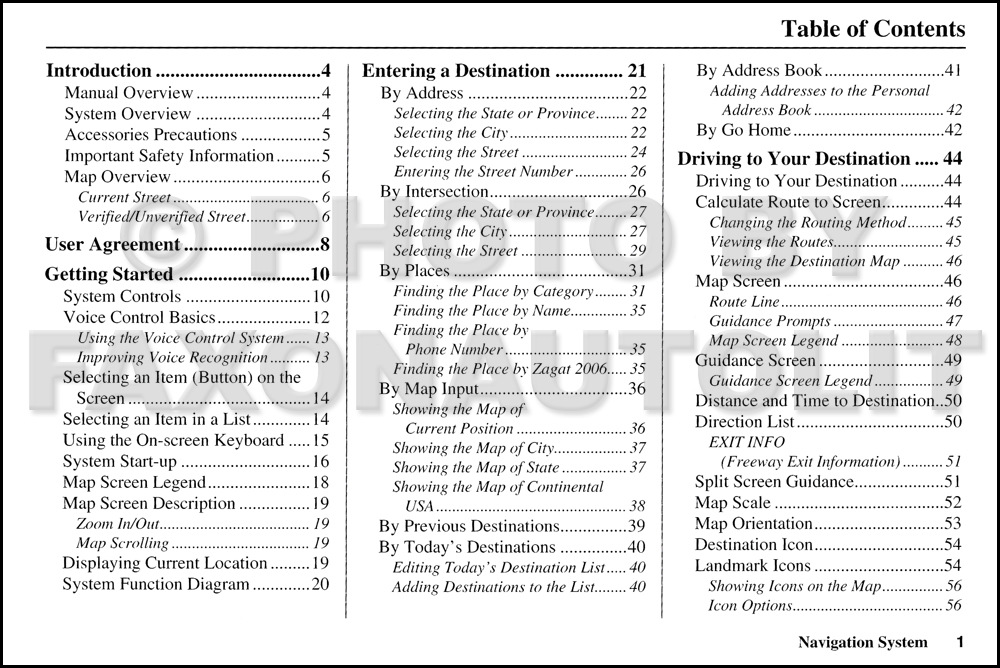 2007 Honda navigation system guide #2