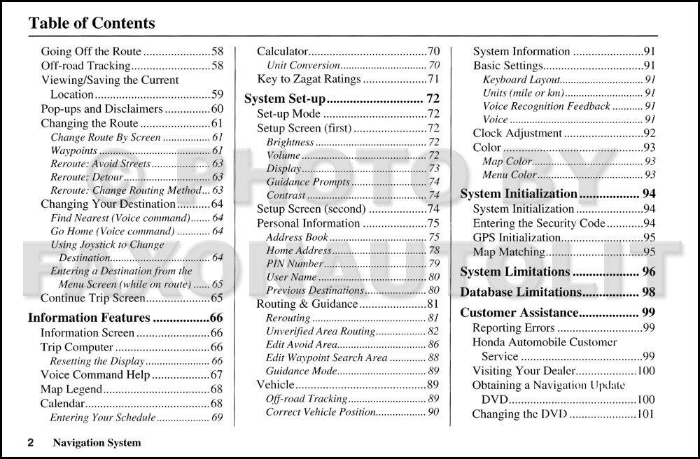 2007 Honda navigation system manual #3