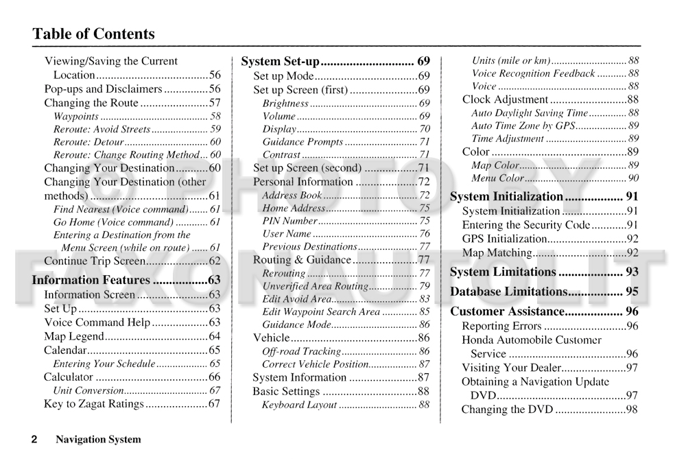 2007 Honda navigation system manual #5