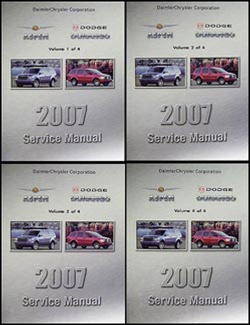 2007 Dodge Durango Chrysler Aspen Repair Manual Original 4 Volume Set