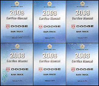 2008 Dodge Ram Truck Repair Manual Original 6 Volume Set 