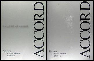 2008 Honda Accord Repair Manual Original 2 Vol. Set