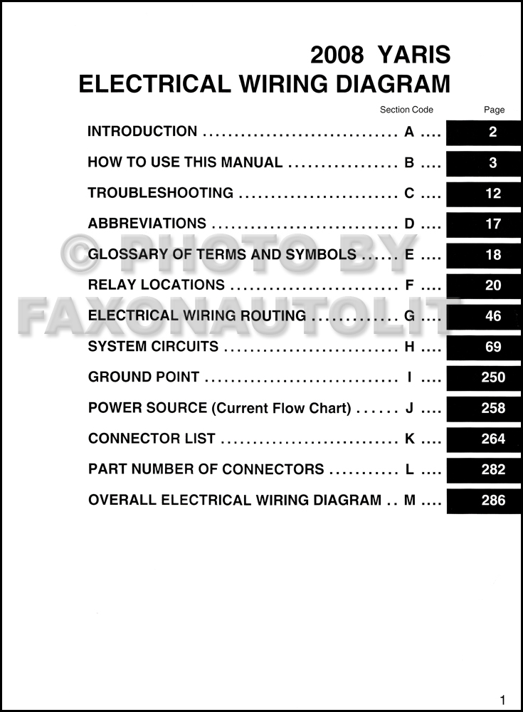 toyota yaris wiring diagram #2