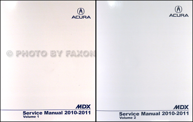 2010-2011 Acura MDX Repair Shop Manual Original 2 Volume Set