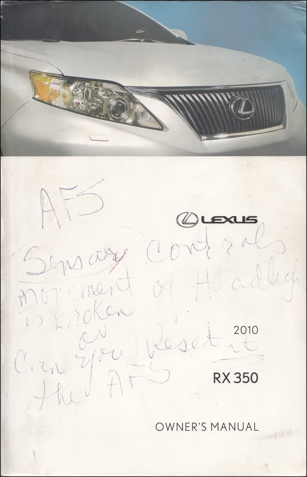 Lexus Rx 350 Manual