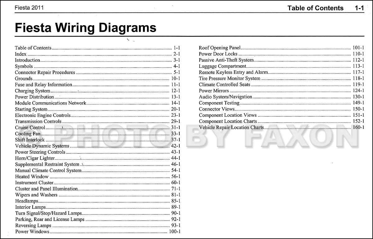 Ford Fiesta 2002 Radio Wiring Diagram