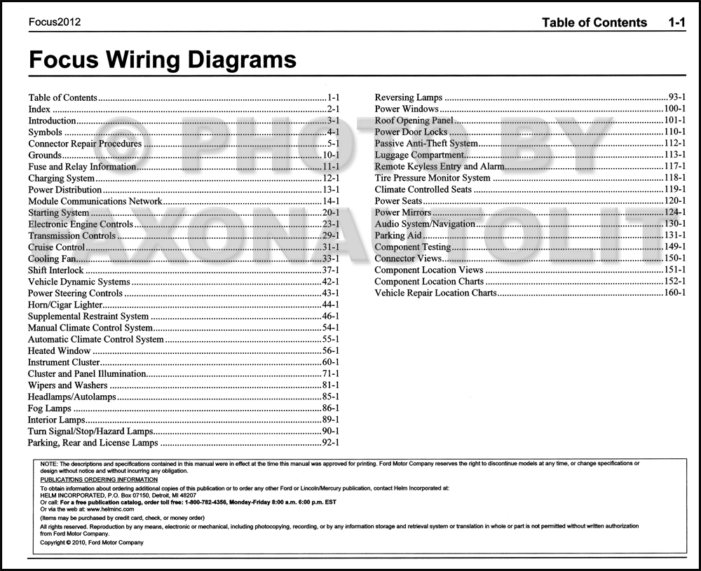 2012 Ford focus sony wiring diagram